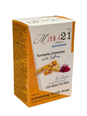 Misba 21 Turmeric  Curicuma Saffron Exfoliating Scrub Soap 200 g - Africa Products Shop