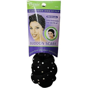 Annie Buddon Scarf Black and Gold Dot