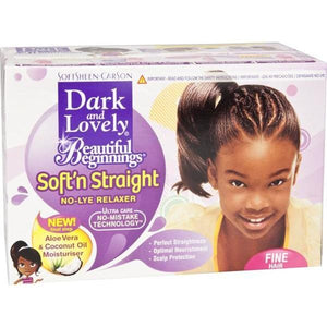 Dark and Lovely Beautiful Beginning No Lye Relaxer Kit Purple Fine