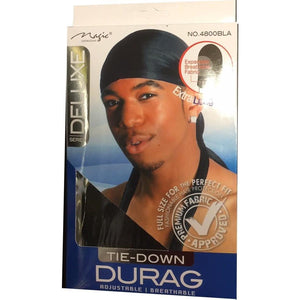 Deluxe Tie-Down Durag No 4800BLA