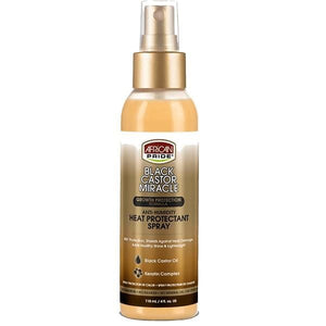 African Pride Black Castor Miracle Heat Protectant Spray 4oz