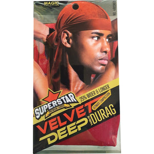 Magic Superstar Velvet Deep Wave Durag 4803RED