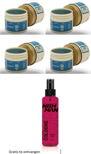 Bandido5  Aqua Wax Medium 4 stuks+ Free Nishman After Shave Cologne 150 ml