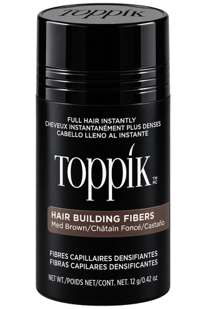 Toppik Hair Building Fibers Med Brown 12 g - Hairwaxshop