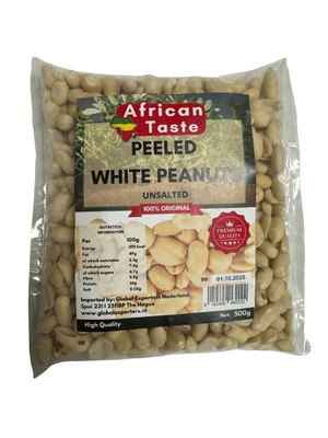 African Taste Peeled White Peanuts Unsalted 500 ml - Africa Products Shop