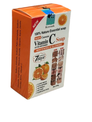 Komark Natural Essential Soap Body Correct Vitamin C Extra Whitening Soap 250 g