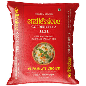 Rice Basmati Parboiled Golden Sella Endlesslove 20 kg - Africa Products Shop