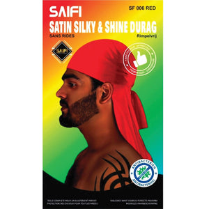Saifi Satin Silky and Shine Durag SF057 Red - Africa Products Shop
