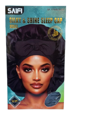 Saifi Sliky and Shine Sleep Caps SF 119 BLACK - Africa Products Shop