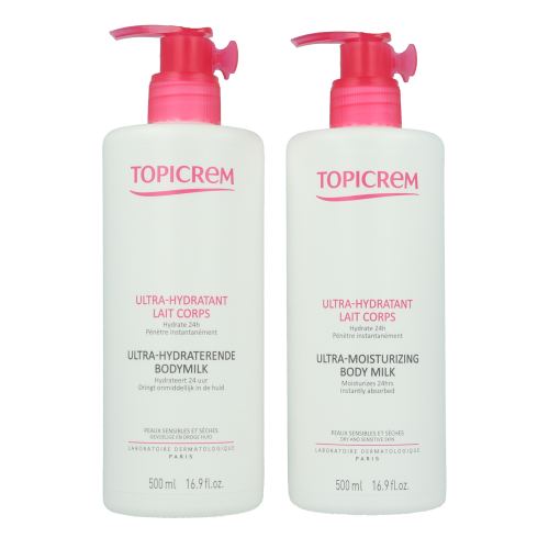 Topicrem Ultra-Hydraterende Lichaamsmelk DUO | 2 x 500 ml PROMO