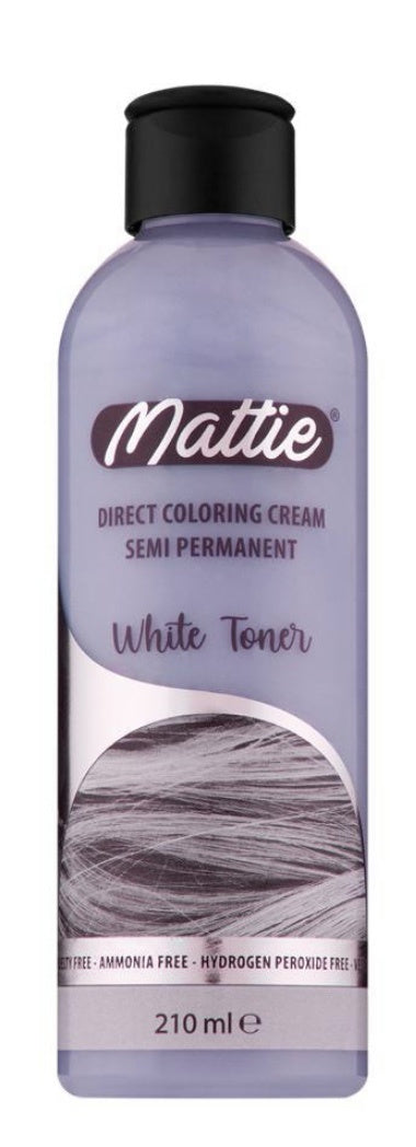 Mattie Direct Coloring Cream Semi Permanent White Toner 210ml