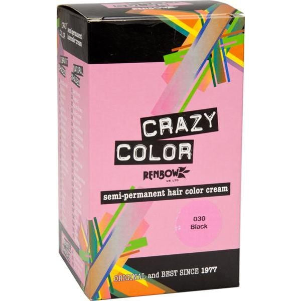 Crazy Color 4 x 100 ml nummer 030 Black
