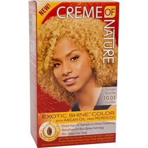 Creme of Nature Hair Color Argan Kit Woman Ginger Blonde 10.01