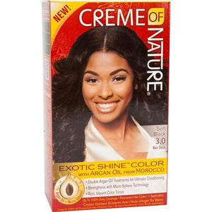 Creme of Nature Hair Color Argan Kit Woman Soft Black 3.0