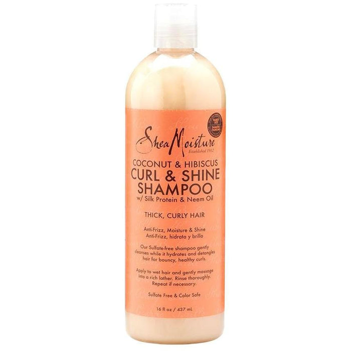 Shea Moisture Coconut and Hibiscus Curl and Shine Shampoo Family Size 437 ml