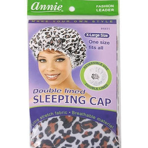 Annie Double Lined Sleeping Cap Leopard Extra Large