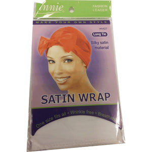 Annie Satin Wrap Long Tie White
