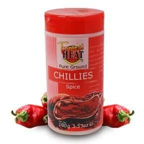 Tropical Heat Pure Ground Chillies Spices 100 g