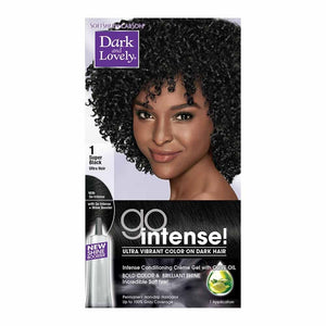 Dark and Lovely Go intense Ultra Vitra Color on Dark Hair 1 Super Black