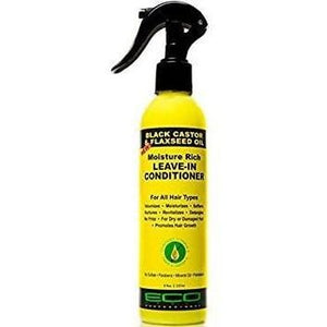 Eco Black Castor and Flaxseed Oil Moisture Rich Leave in Conditioner 236 ml