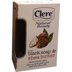 African Black Soap - Clere Natural Beauty Black Soap and Shea Butter 150 ml