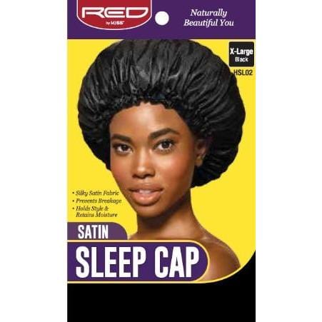 RED BY KISS SATIN SLEEP CAP BLACK XL HSL02