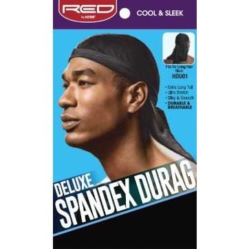 RED BY KISS DELUXE SPANDEX DURAG BLACK HDU01