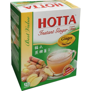 Hotta Instant Ginger Tea Cane Sugar 10 sachets