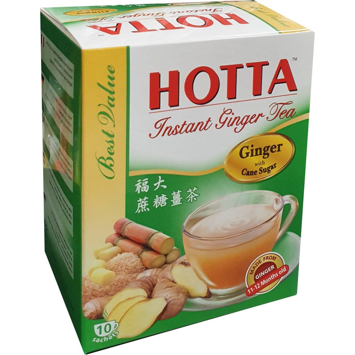 Hotta Instant Ginger Tea Cane Sugar 10 sachets