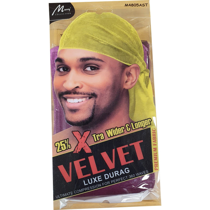 Durag X tra Wider and Longer Velvet Luxe Durag Red M4805AST