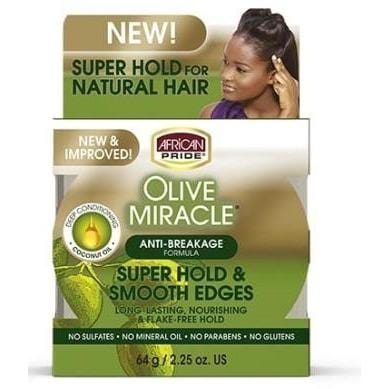 African Pride Olive Miracle Sliky Smooth Edges 64g