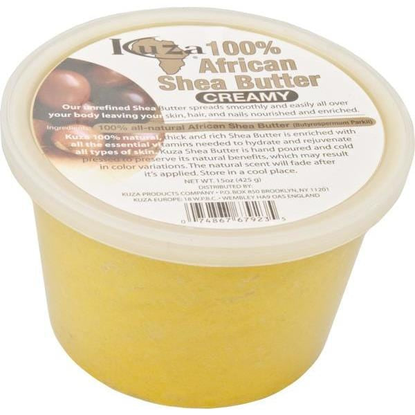 Kuza African Shea Butter Yellow Creamy 15 oz