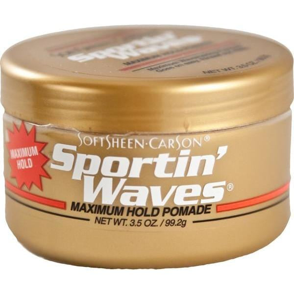 Sportin Waves Maximum Hold Pomade 3.5 oz Gold Tin
